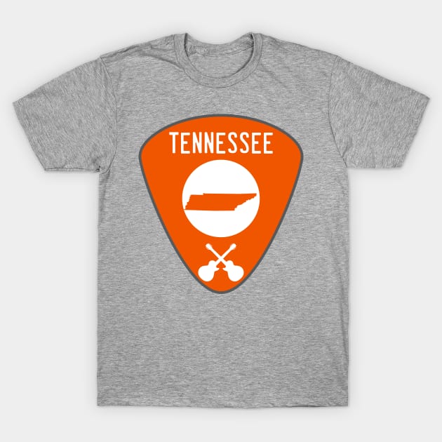 Tennessee Guitar Pick T-Shirt by fearcity